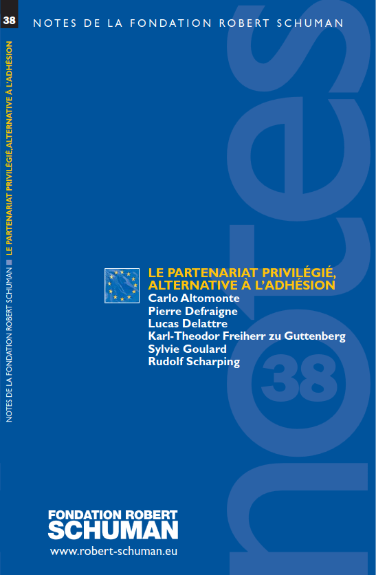 Note bleue de la Fondation Schuman n°38, sortie le 6 décembre 2006.
